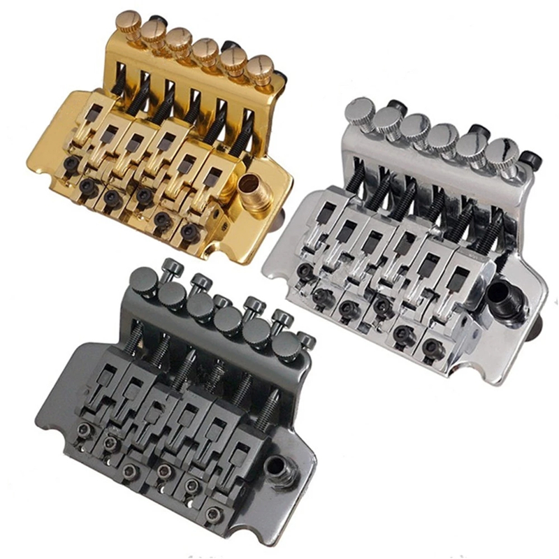 

A set of left-hand Gold Electric Guitar Bridge Guitar Parts 6 Strings Bridge Musical instruments accessories 3colors