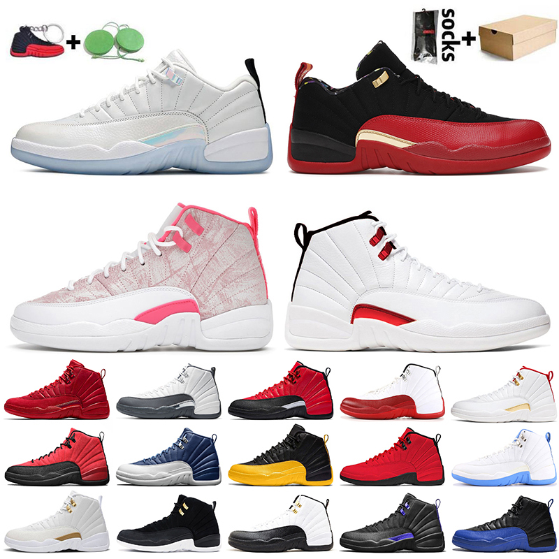 

2021 With Box 12s Jumpman 12 Basketball Shoes Low Easter Super Bowl LV CNY Arctic Punch Twist Dark Concord Women Mens Trainers Sneakers, A1 twist 40-47