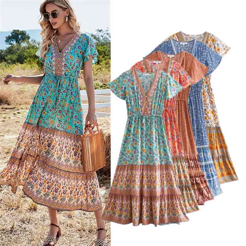

new spring dress 2021 printed rayon beach skirt, Black;gray