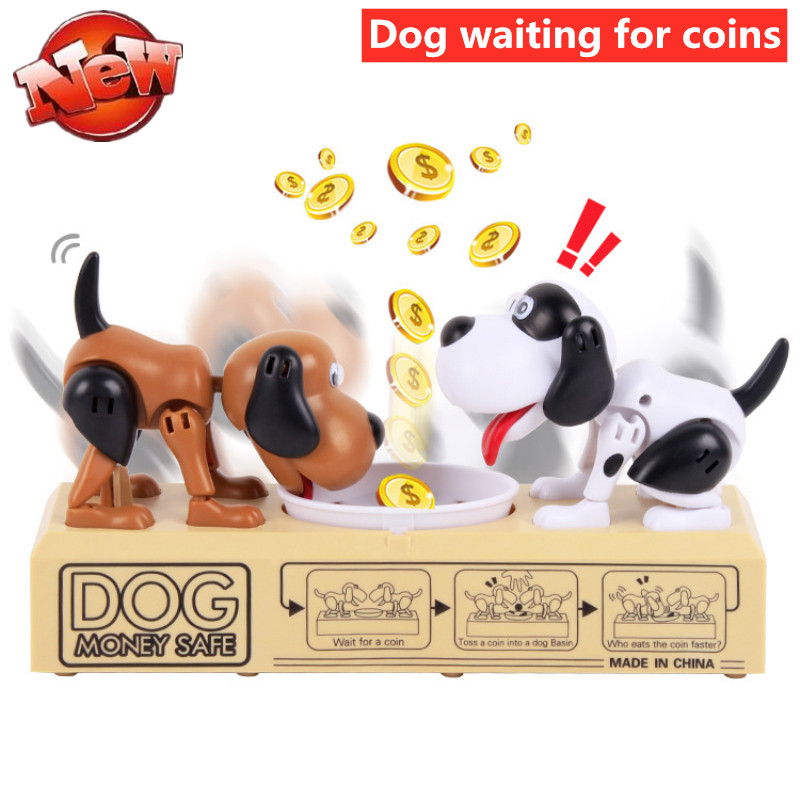 

Creative Toy Electric Cartoon Toys Dog waiting for coins Stealing Money Dog Grab The Money Piggy Bank Coin parent-kid play games, 1pcs toy