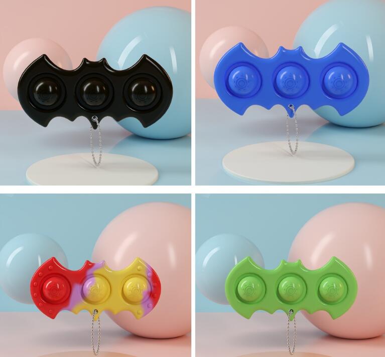 

Push Bubble simple Party dimple Key Ring Fidget Pop Toys Games Keychain Kids Adult Novelty Squeeze Bubbles Puzzle Finger Fun Hanging Pendant