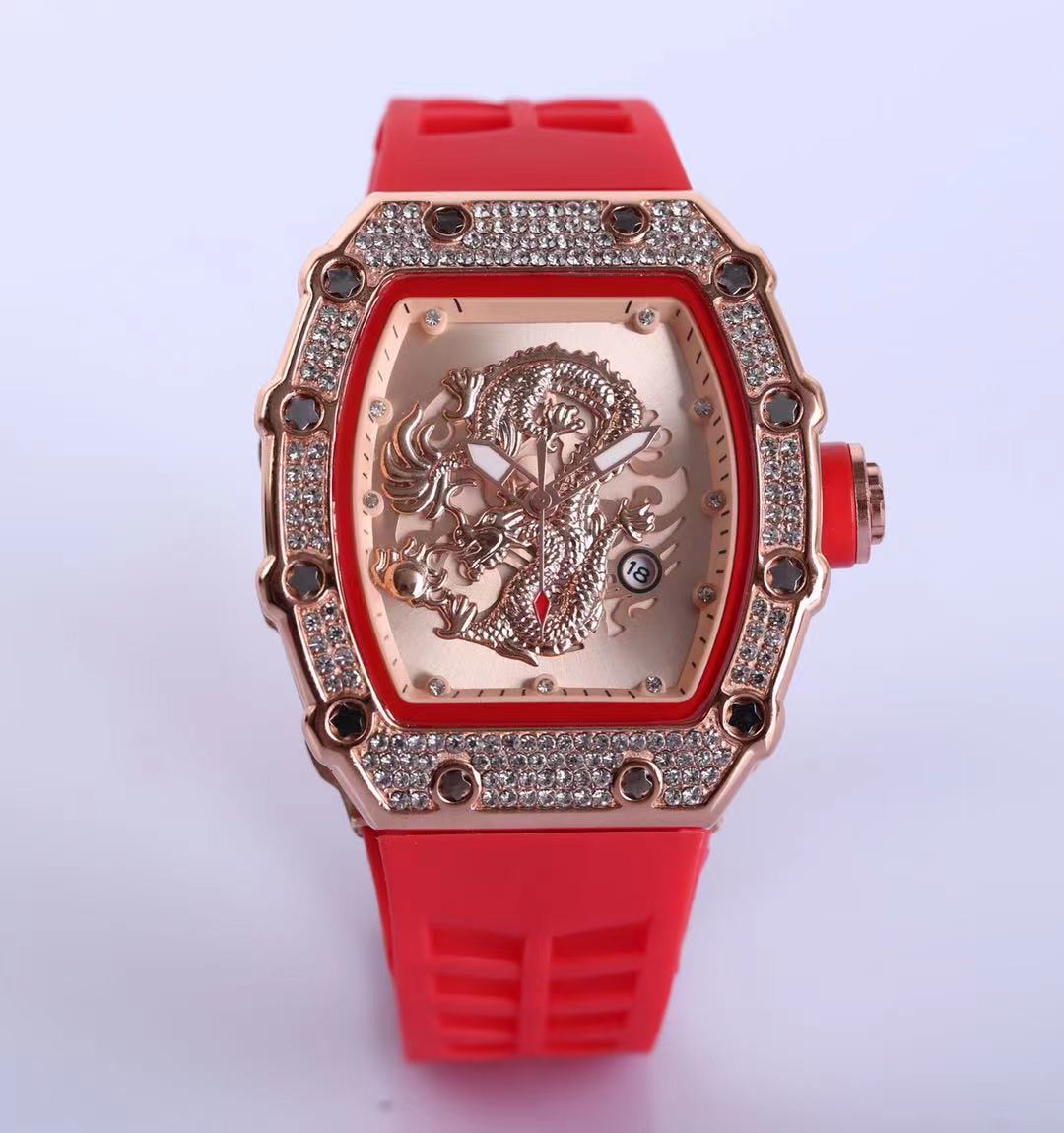 

2021 leisure fashion set auger sports watches for men and women leisure fashion scanning tick quartz watch6