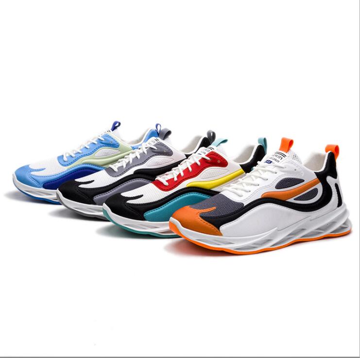 

2021 spring new blade mens shoes trend breathable running shoes old shoes fashion casual sports, Blue