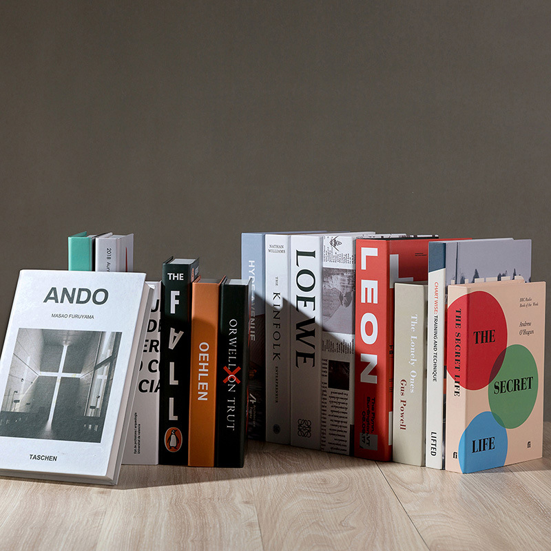 

modern fashion objects home decor club l model room study soft fake books decoration for women's living props ld61002