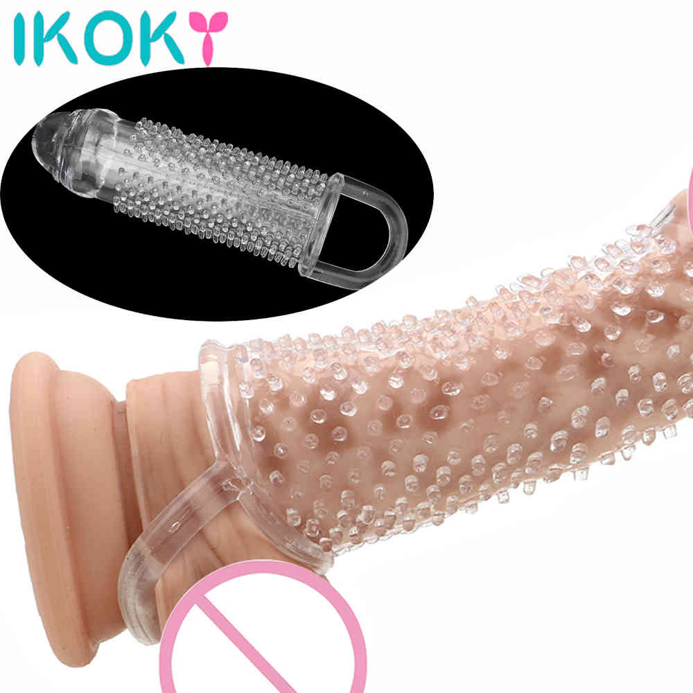 

yutong IKOKY Delayed Ejaculation Enlargement G-spot Stimulation Cock Sleeve Penis Sleeve Toys For Men Cock Rings Reusable Condom