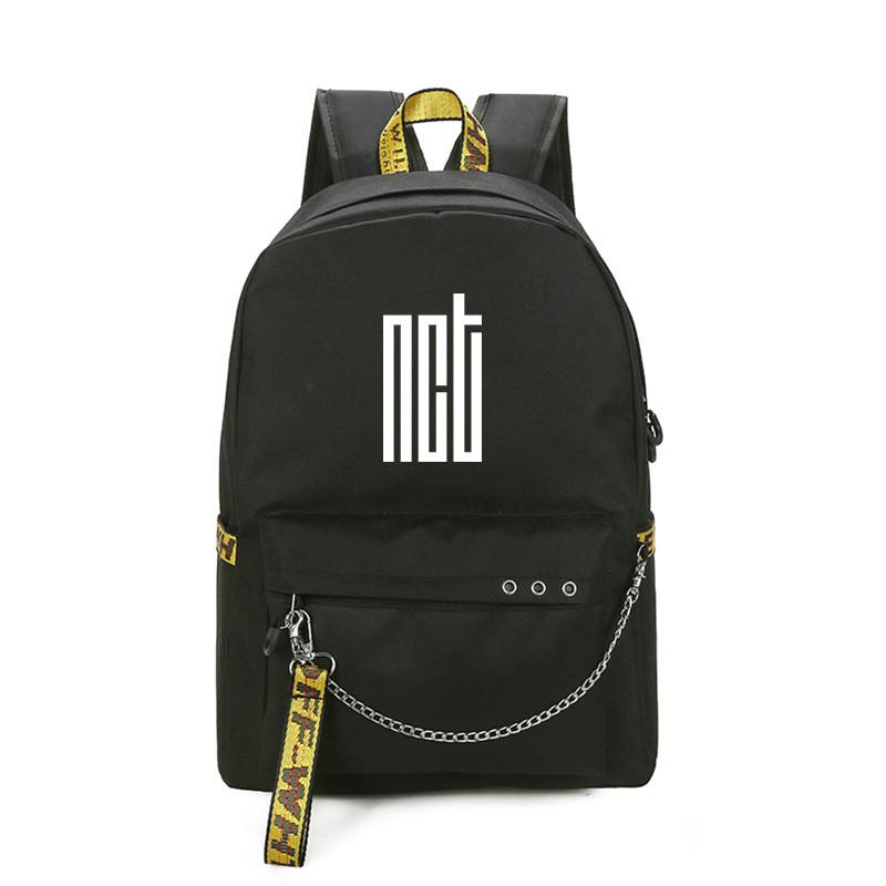 

Backpack KPOP NCT Dream Combination Casual Male And Female Students Teenagers Bag Drop, Black1