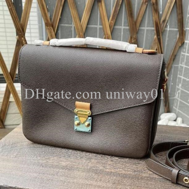

Woman handbag Bag Date code serial number Quality Leather women purse messenger shoulder body flower classic fashion, Brown