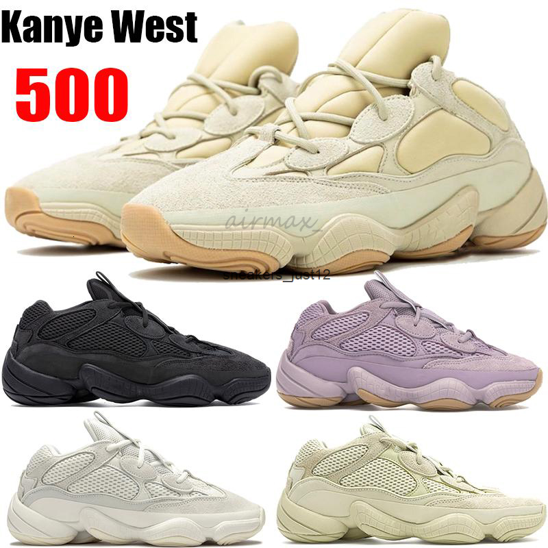 

Kanye 500 Casual Desert RatSoft Vision Salt Blush Bone White Utility Black Stone Super Moon Yellow Men Women Shoes Sneakers