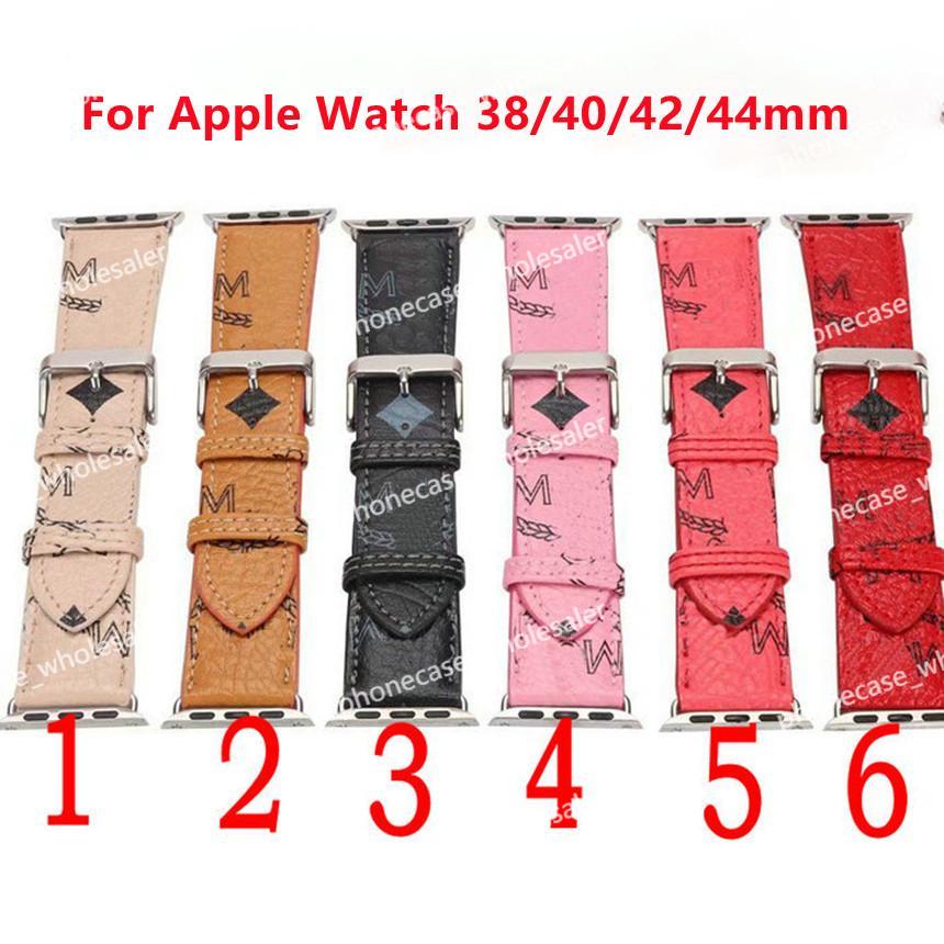 

Fashion designer Watchband Strap for Watch 1 2 3 pro 38mm 40mm 42mm 44mm Leather Straps Bracelet top quality Stripes