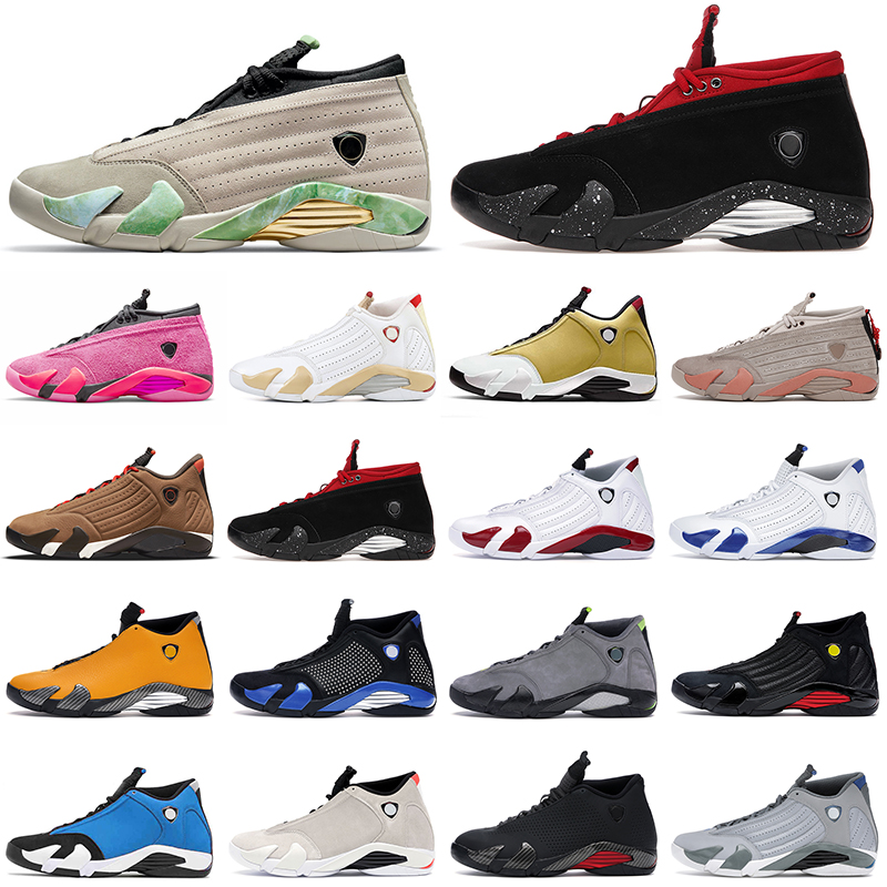 

14 14s Men Basketball Shoes Fortune Winterized Archaeo Brown Red Lipstick Shocking Pink Ginger Mens Trainers Sports Sneakers, Thunder