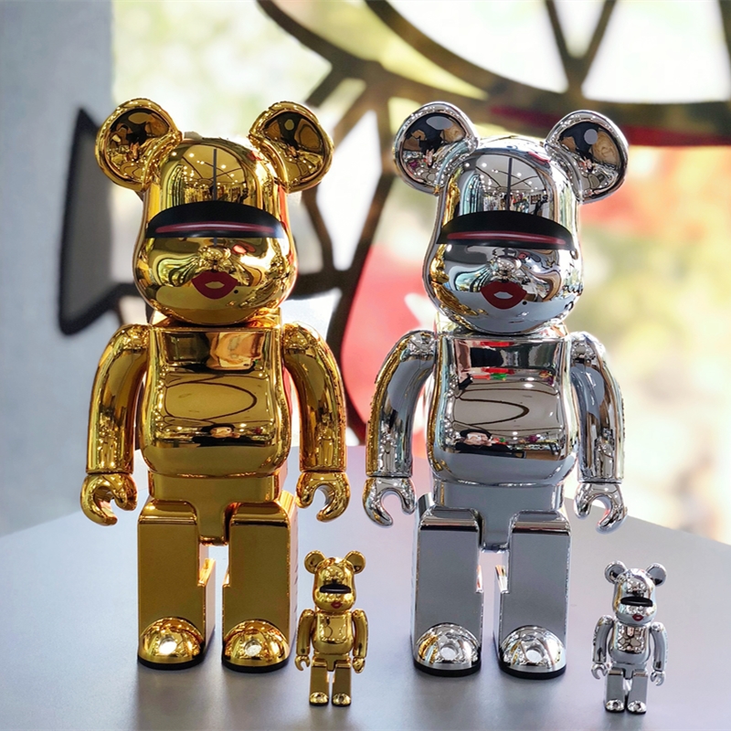 

bearbrick New hot bear brick violent bear building blocks 400% HajimeSorayama Kyoto cooperation dolls hand-made blind boxes 28CM
