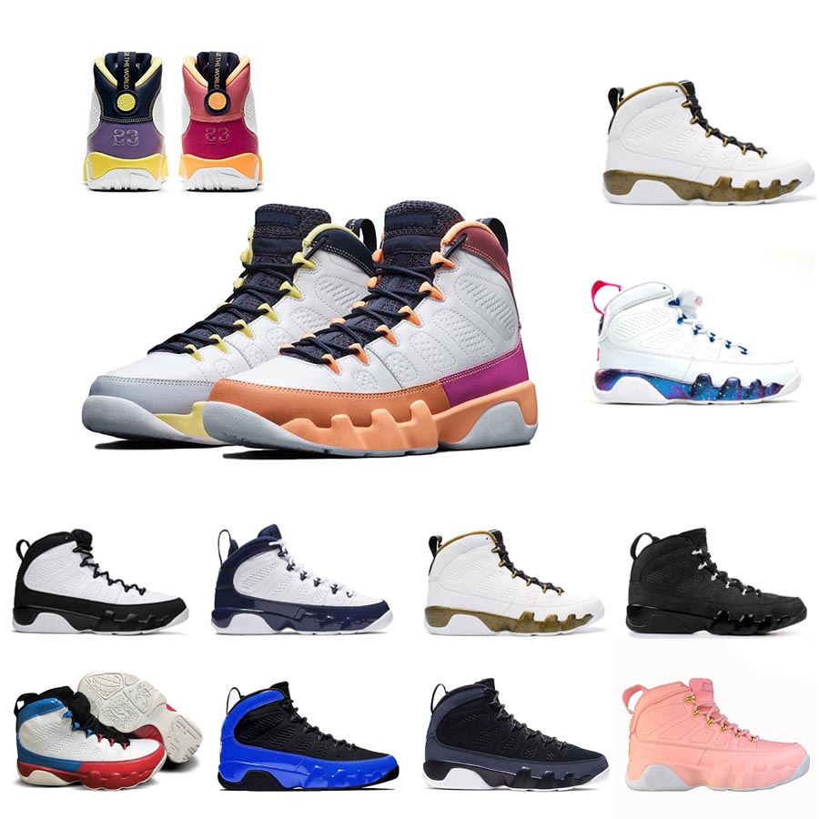 

2021 9 9s university gold men women high basketball shoes unc jbc gym red change the world lakers pe jumpman trainers authentic designer sne