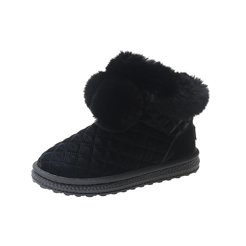 

winter snow boots in stock christmas gift low gang womens warm cotton padded waterproof pashm shoe luxury fashion lady warorwar brand yn51-q, Black