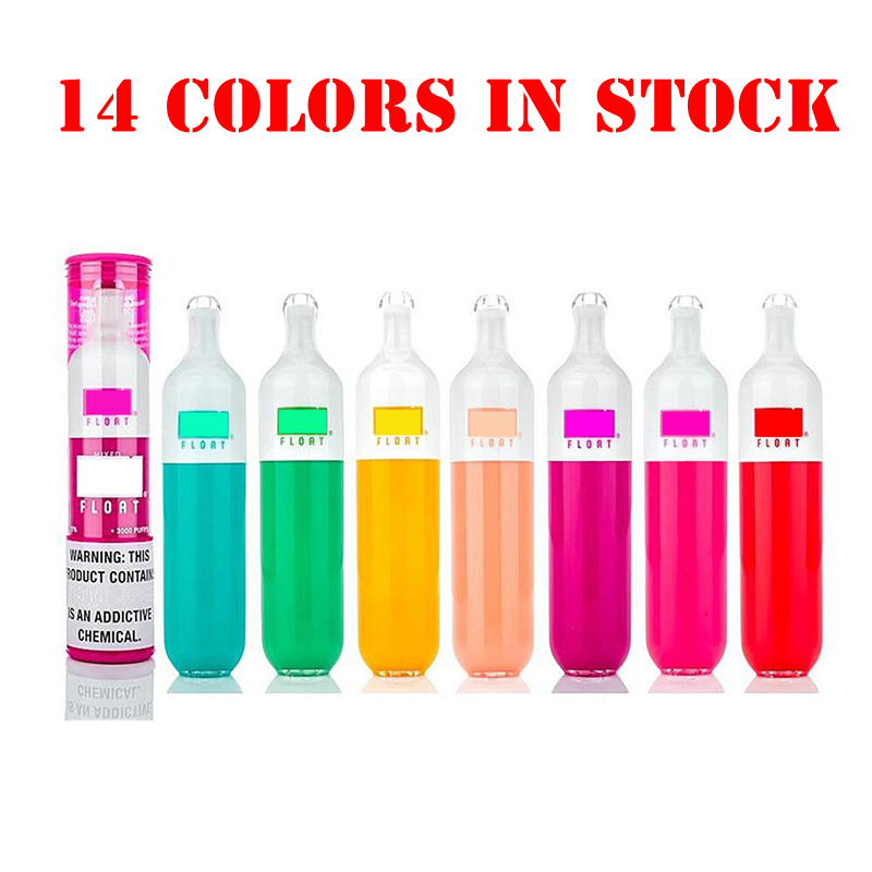 

Flume Float Disposable Vapes Pen Electronic Cigarette 3000 Puffs Vape Device 850mah 8.0ml Pod All 14 Colors Available ups SHIP