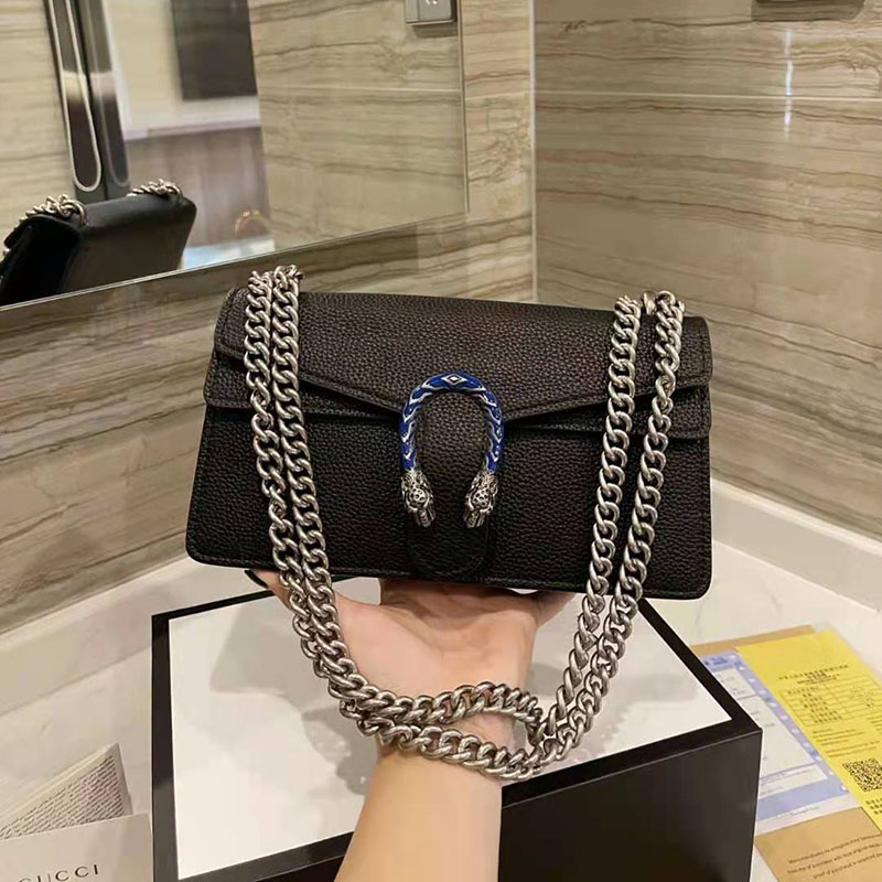 

2021 designer brand Bacchus bag ladies caviar leather crossbody classic chain premium wallet two colors sending box, Make up the difference