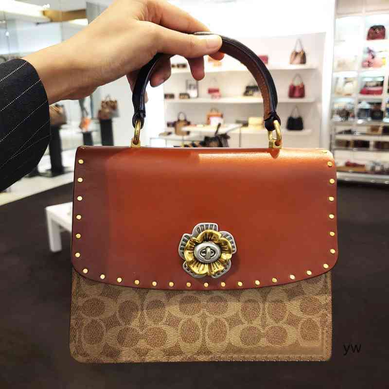 

Women's Couchi Coach / Bag Camellia Hand-held Flap Single Cross Chain Schoolbag Leisure Ywxwl