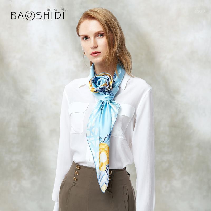 

Scarves Jewel Butterfly Silk Satin Scarf Autumn Winter Shawl Mulberry / Greenland, Blue;gray