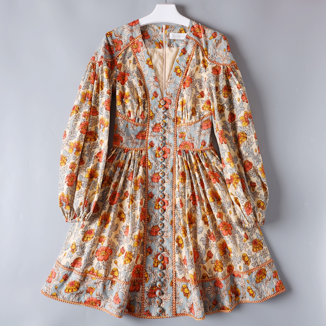 

Button placket Mini Dress, Customize