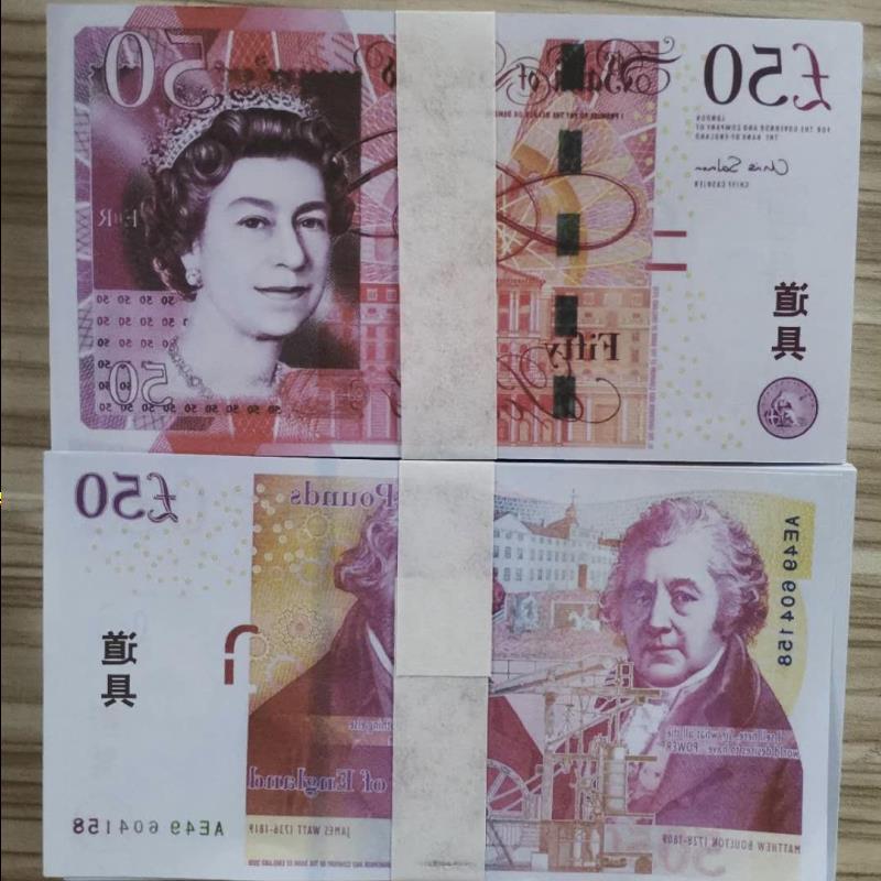 

UK Sales Money Movie Hot Banknote 50 100pcs/pack Paper Prop Pound Copy Ctmrh