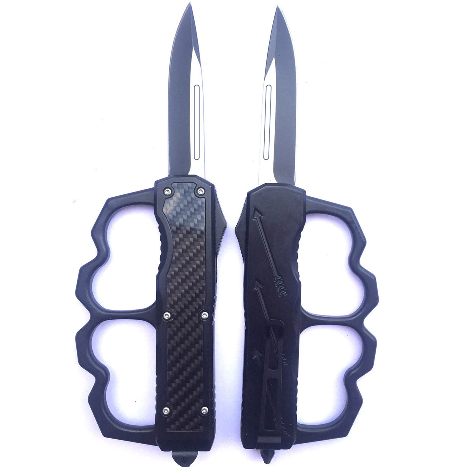 

wholesale Zinc-aluminum alloy handle automatic knife Carbon fibre survival folding knife