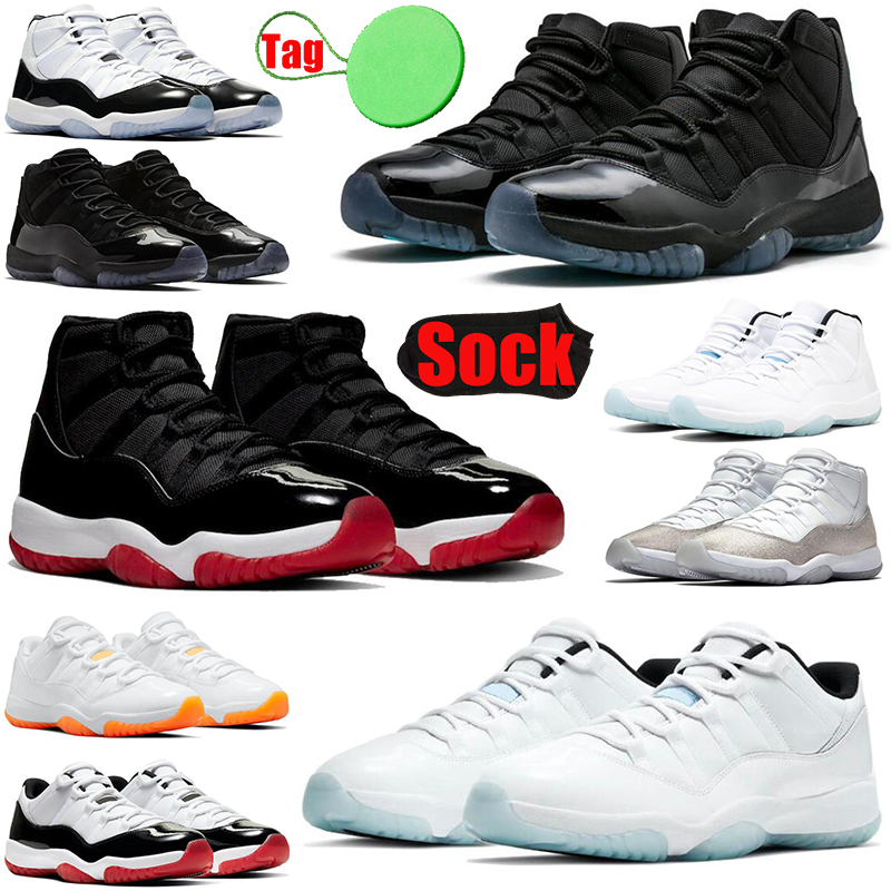 

With Sock Tag 11 11s mens womens basketball shoes Bright Citrus Legend Blue Low Bred Cap And Gown Concord 45 Platinum Tint men trainers sports sneakers, #18 cherry