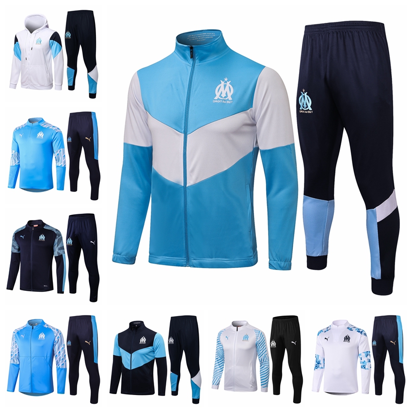 

21 22 soccer tracksuits MILIK PAYET Marseille survetement jacket fottball Training suit veste maillot de foot 21/22 Olympique OM tracksuit football jogging set CW12