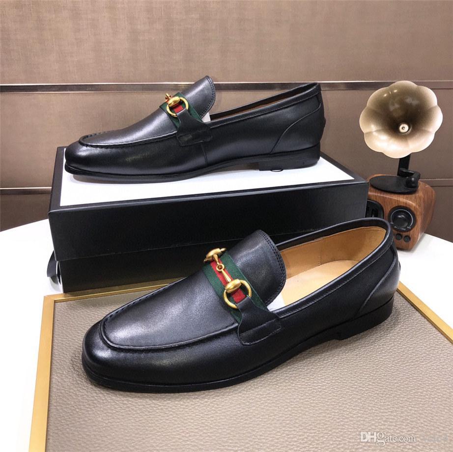 

New LUXURY DESIGNER FASHION MEN SHOES Weddings LOAFER Black Quality GENUINE LEATHER Wedding Business Slip On DRESS SHOE MEN's Casual Sh, #03