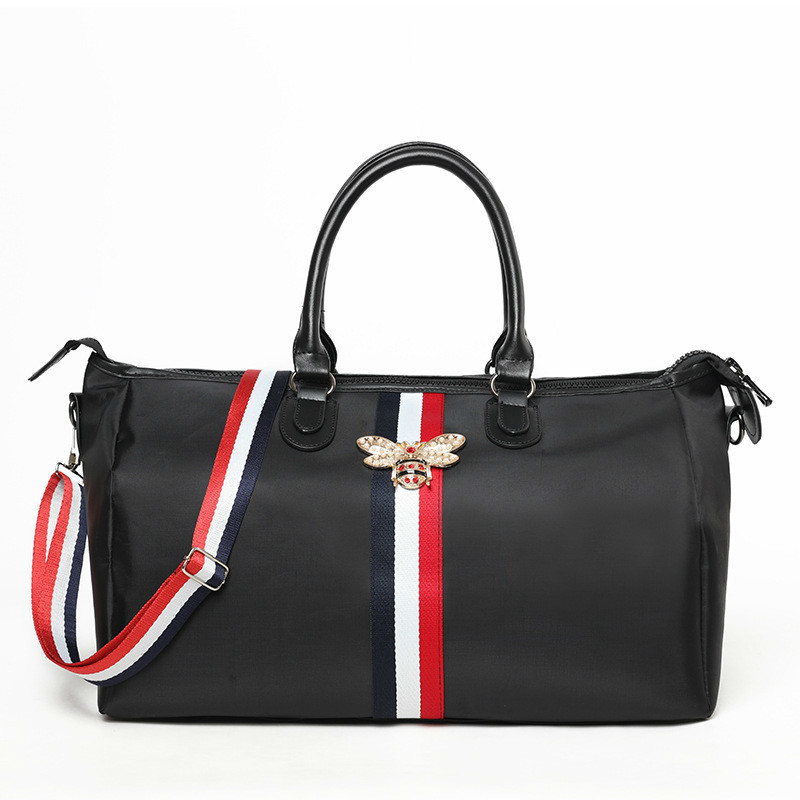 

Men's and women's decorative bee travel bag, large capacity nylon waterproof handbag, fitness shoulder bag. J0609, Small size