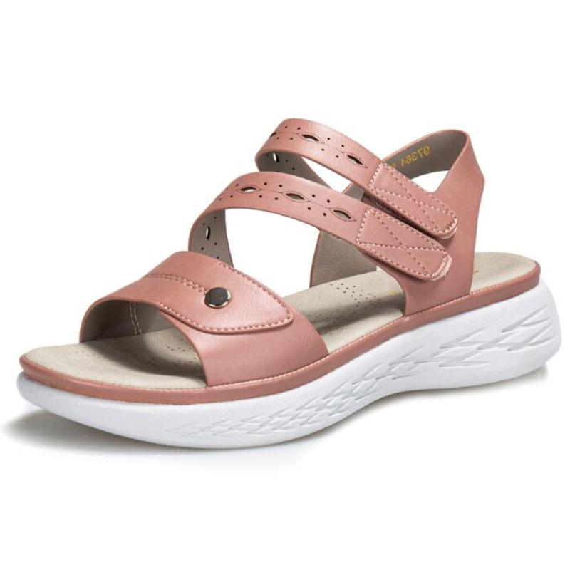 

Summer Women's Sandals Fashion Wedges Solid Peep Toe Casual Non-Slip Ladies Beach Shoes Female Zapatillas Mujer Zy941, Pink