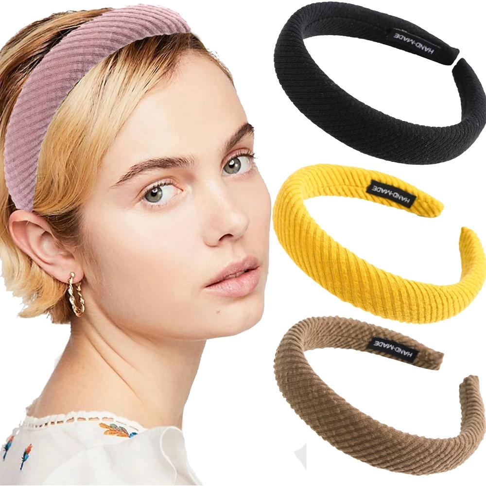 

Knitting Sponge Headband Women Solid Color Elastic Hair Band Headbands Girls Strip Fashion Bezel Hair Accessories, Multi-color