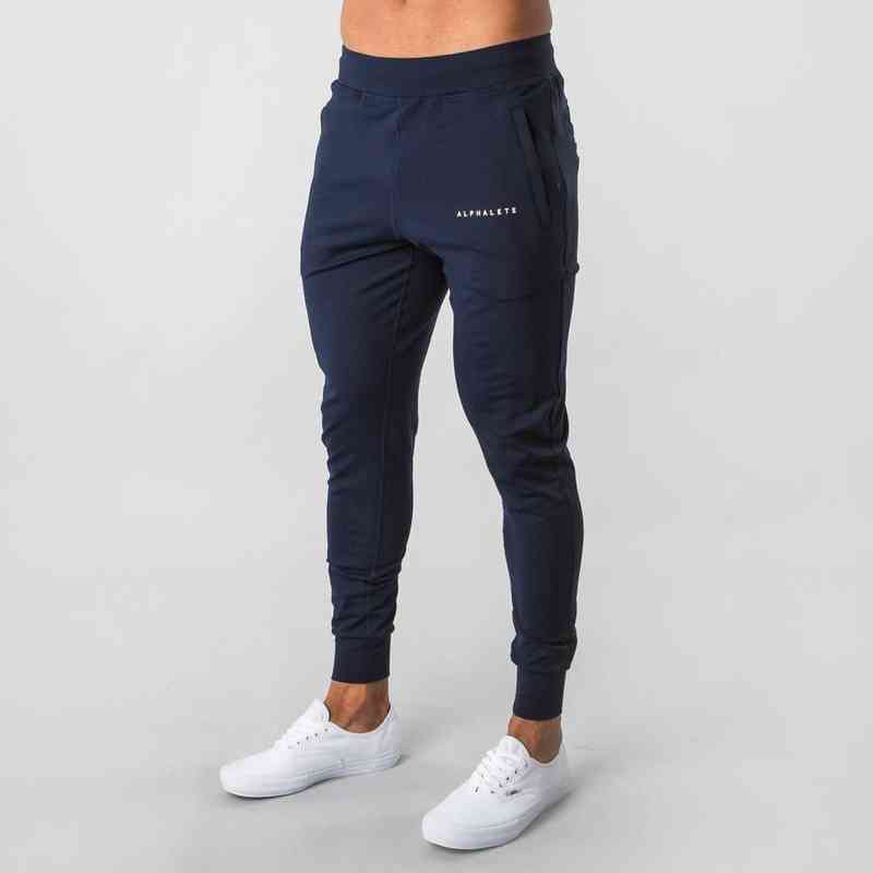 

ALPHALETE Style Mens Brand Jogger Sweatpants Man Gyms Workout Fitness Cotton Trousers Male Casual Fashion Skinny Track Pants G220221, Black no logo