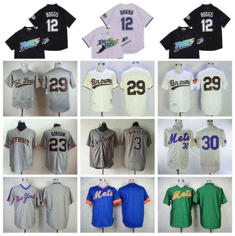 

1969 1983 1985 Retire 30 Ryder Ryan Jersey 1953 Vintage Baseball 29 Satchel Paige 12 Wade Boggs 3 Ian Kinsler 23 Cam Gibson 09, 12 white