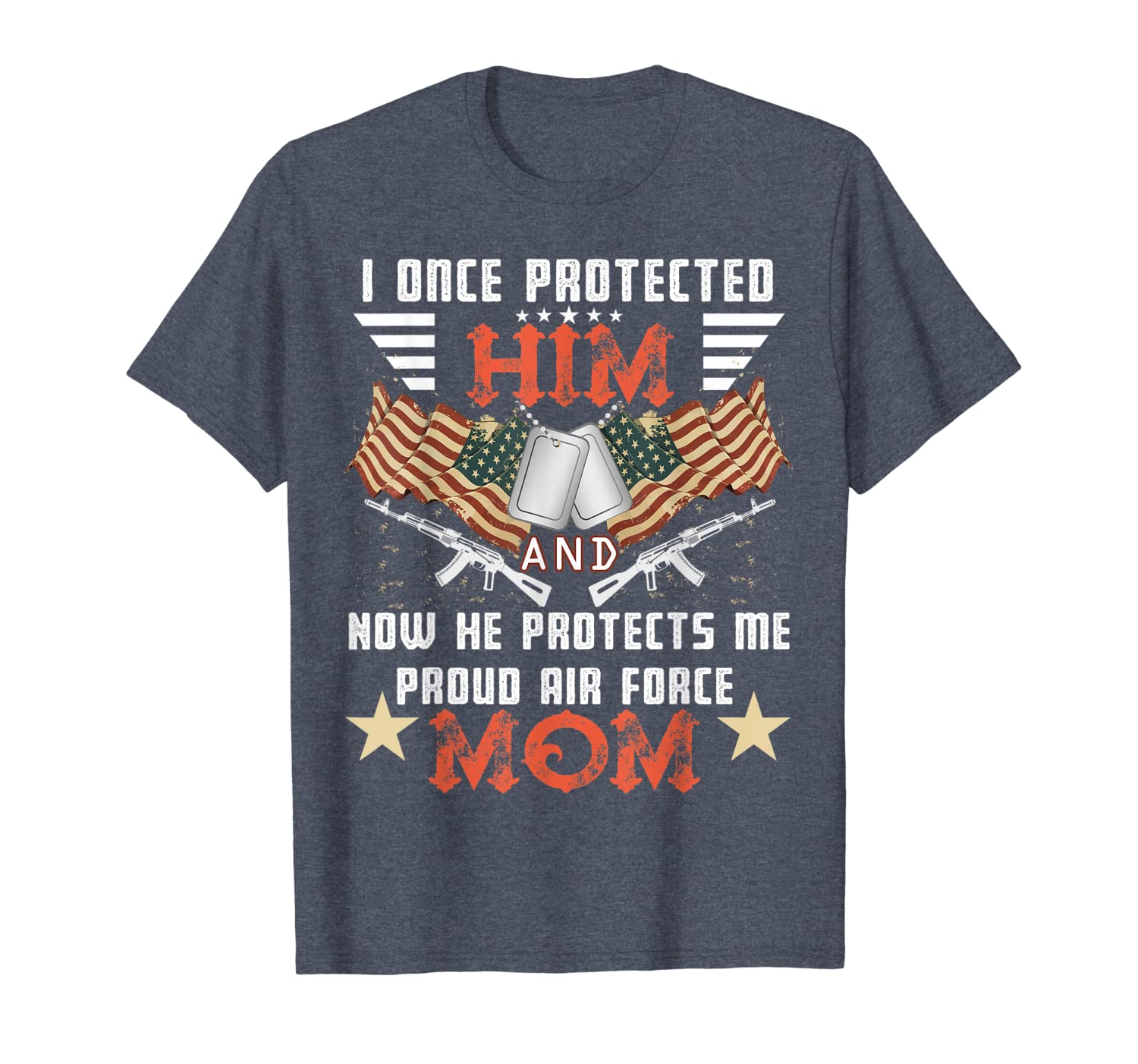 

proud air force mom shirt gift i once protected him shirt, White;black