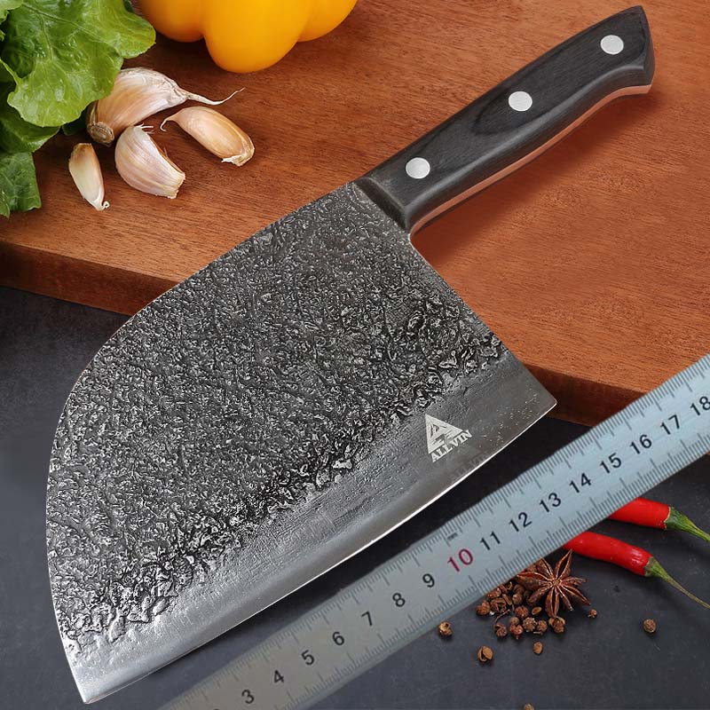 

Top Quality 7-inch Butcher Knife Multipurpose Chinese Chef Knives High Carbon Stainless Steel Meat Cleaver Heavy Duty Blade With Retail Box Package