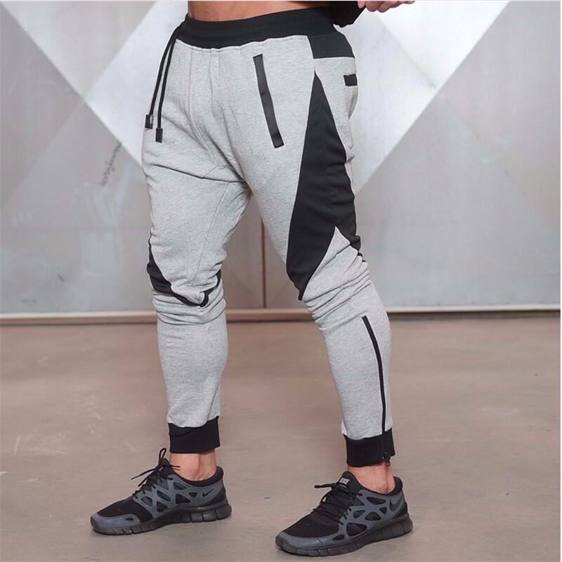 

QNPQYX New Gold Medal Sports Fitness Pants Stretch Cotton Men's Fitness Jogging Pants Body Engineers Jogger Outdoor