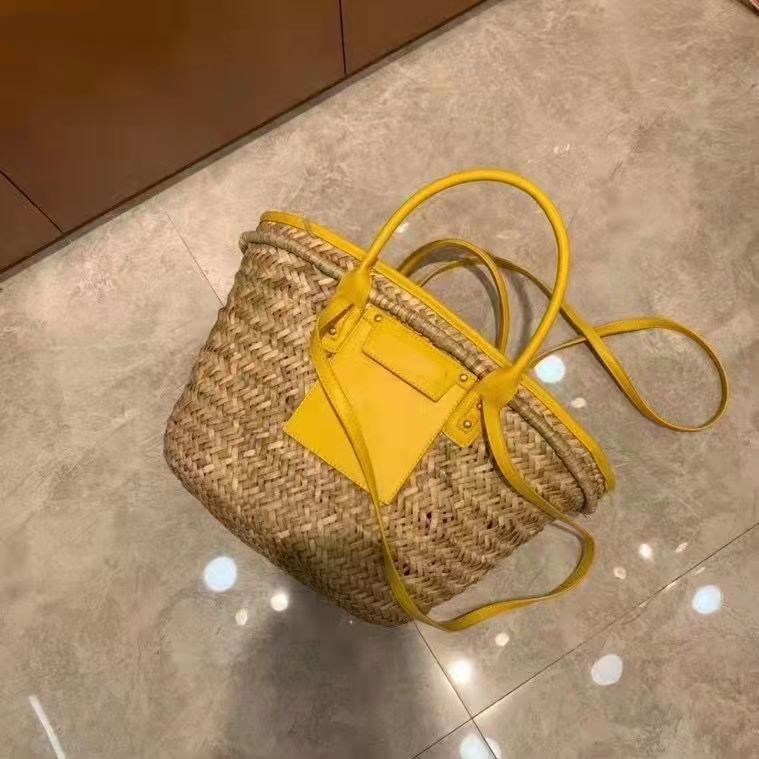 

2022 Newes Top Designer Jac Le Panier Soleil Straw And Leather Basket Tote Bag Shoulder Handbags Luxury Fashion Woven Bags, I need look other product
