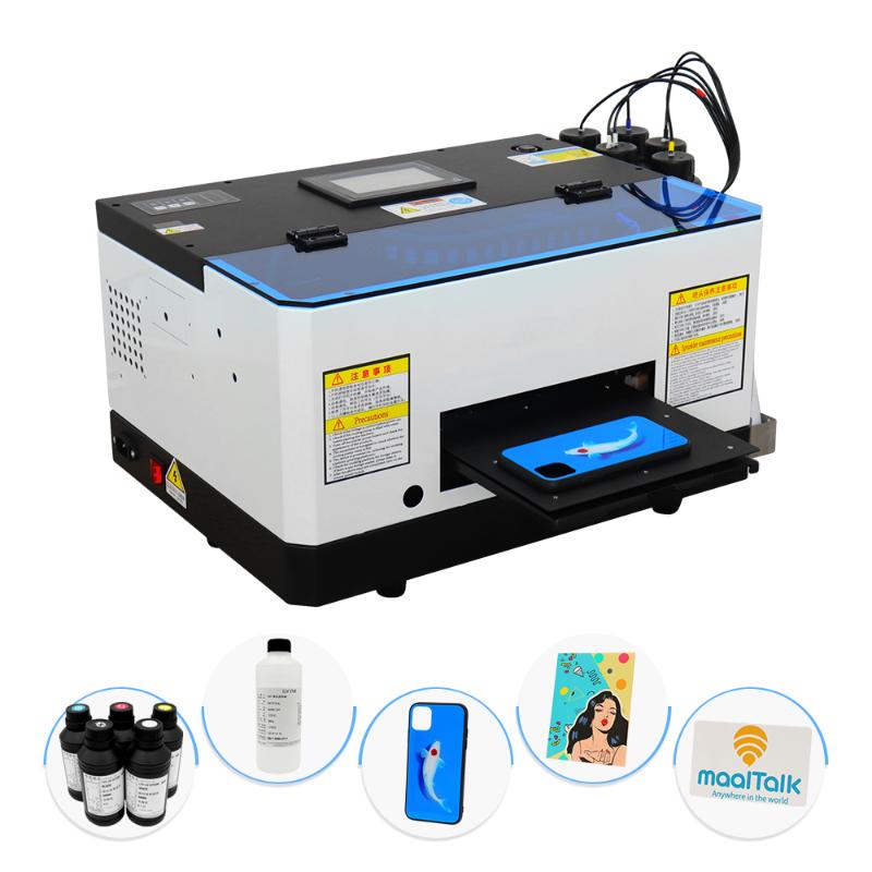 

Printers Automatic A5 UV Flatbed Printer For Phone Case Metal Leather Wood Acrylic Printing Machine Mini