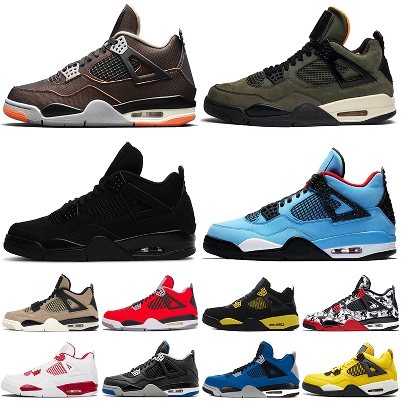

2021 Jumpman 4 4s Basketball Shoes Fashion Mens Women High Quality Sneakers University BlueTaupe Haze Sail Fire Red Guava Ice Undefeated Court Purple, 16 what the 40-47
