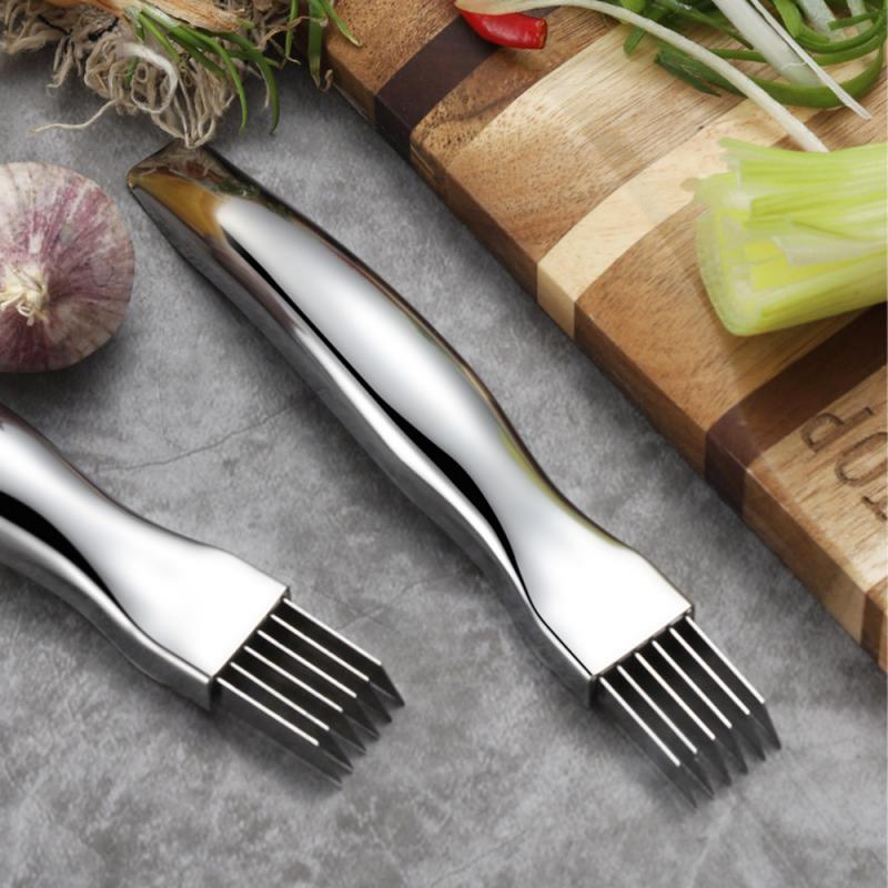 Kitchen Onion Knife Cutter Slicer Graters Vegetable Tool Multi Chopper Sharp Stainless Shredded Green Onion Knife Cut Slicer-image-694038410