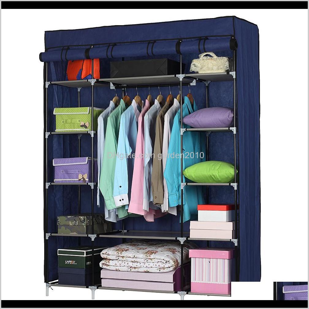 

Holders Racks Diy Assembled 5 Layer 12 Compartment Non Woven Wardrobe Home Clothing Storage Rack Navy Blue Hdzjy Uqcnu