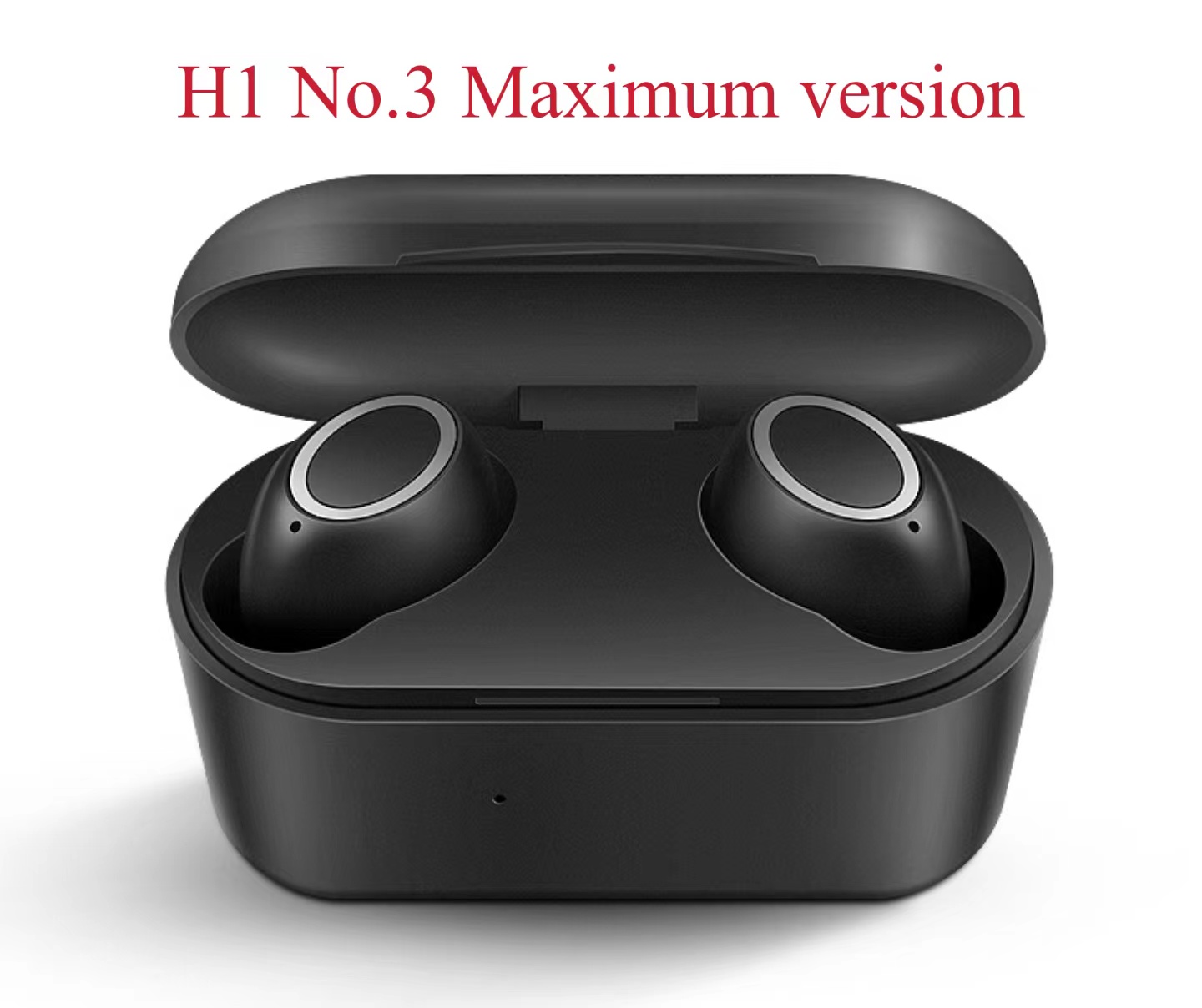 

Latest No.3 Maximum version with head tracking TWS Earphones Rename pop up window Bluetooth Headphone auto paring wireless Charging case Earbuds, White