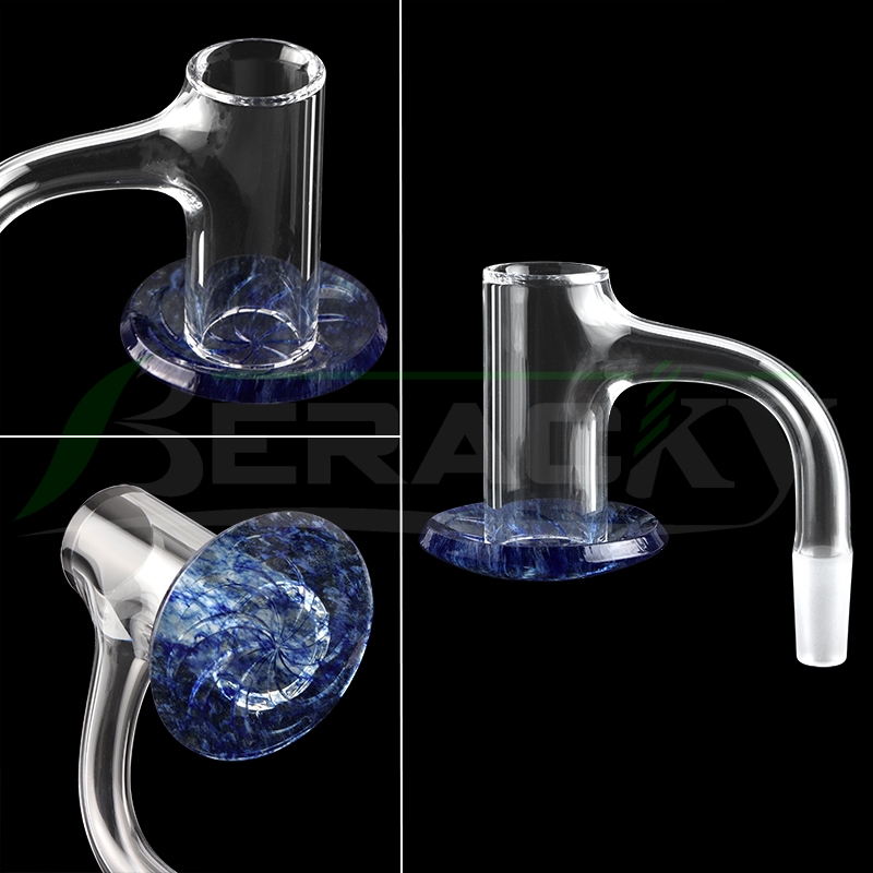 

Beracky Full Weld Smoking Beveled Edge Blender Quartz Banger 20mmOD 45&90 Blue Bottom Seamless Nails For Glass Water Bongs Dab Oil Rigs Pipes