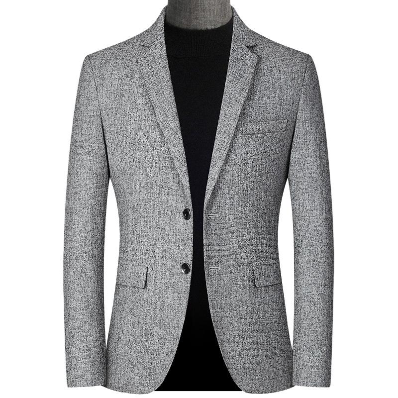 

Men's Suits & Blazers Autumn For Suit Fashion Wedding Coat Solid 2021 Men Casual Slim Fit Brand Bridegroom's Costume Prom Party Masculina, Black