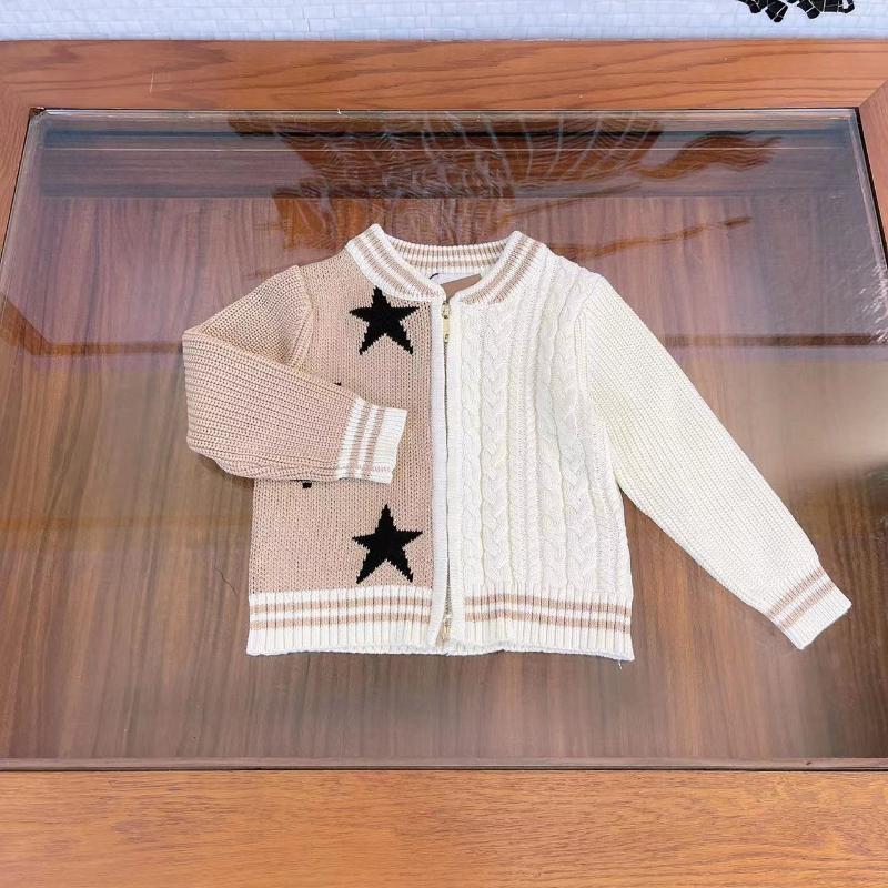 

Pullover Children's High-end Clothing Boys Cardigan Jacket Children Knitted Sweater Autumn 2021, Beige