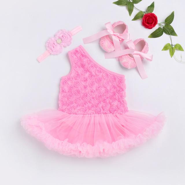 

Clothing Sets Romper Born Baby Girl Clothes Sleeveless Kids Jumpsuit Princess Tutu Dress Sunsuit Outfit Summer, White