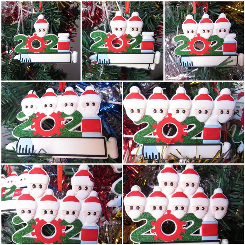 

10% 2021 Christmas Tree Ornament Santa Claus Elk Snowman Family Xmas Gift for Mom Dad Kid Grandma Doorplate Pendant 71008A