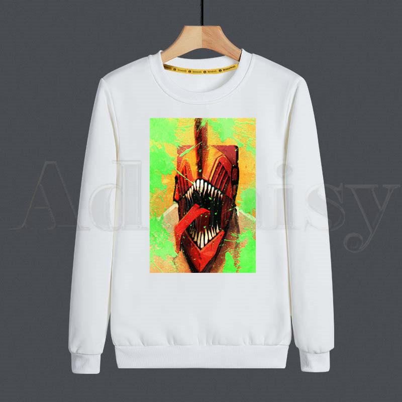 

Men's Hoodies & Sweatshirts Chainsaw Man Manga Japanese Anime Pochita Makima Sweatshirt Print Trend Mens Clothes Hip-Hop Male Crewneck Men, Black