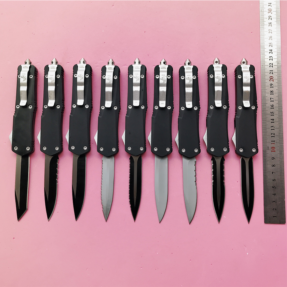 

HOT DEALS MT A07 Wild survival Double Action Automatic Knife EDC Tactical Pocket Camping Gear Outdoor Knives With Sheath