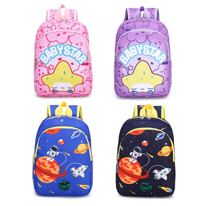 

Fashion Kids Nylon Backpack Colorful School Shoulder Bag Outdoor Zipper Bagpack Casual Sports Kindergarten Cute Schoolbag