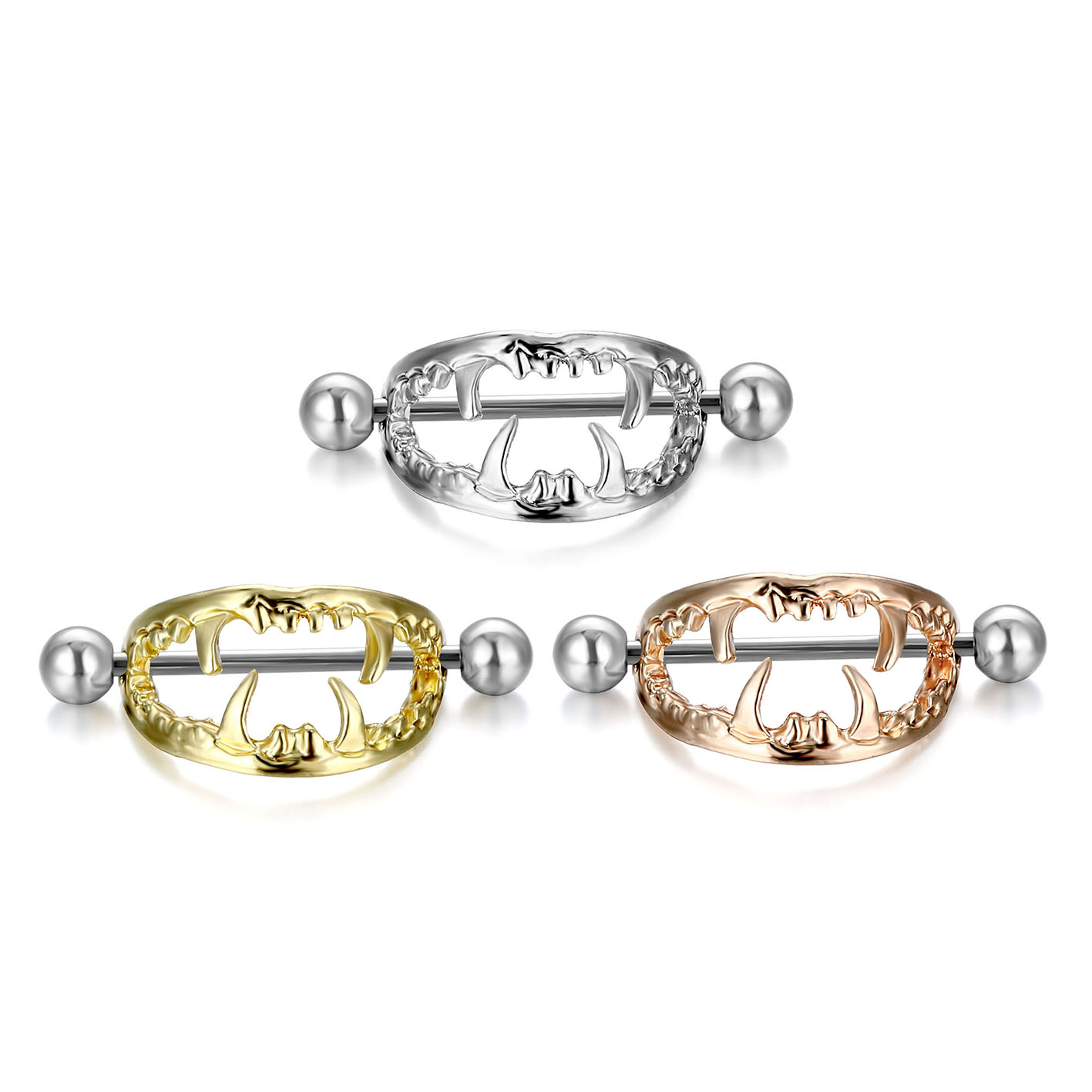 

D0948 ( 3 colors ) Nice style NIPPLE ring 20 pcs SILVER color stone drop piercing body jewelry